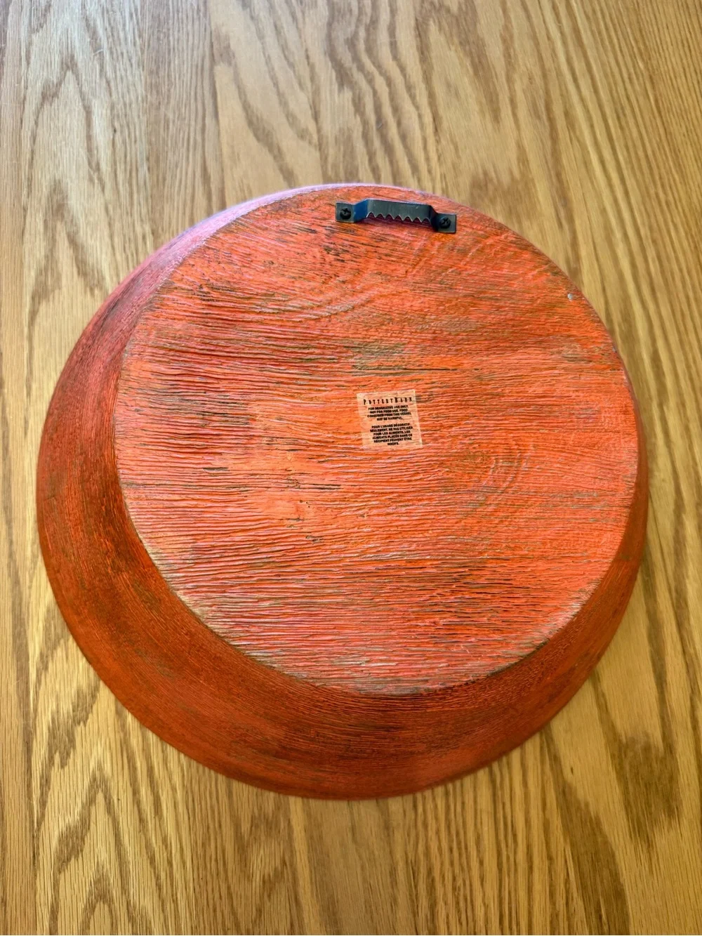 Hand-Painted Yellow, Red, and Teal Decorative Wooden Bowl-Pottery Barn